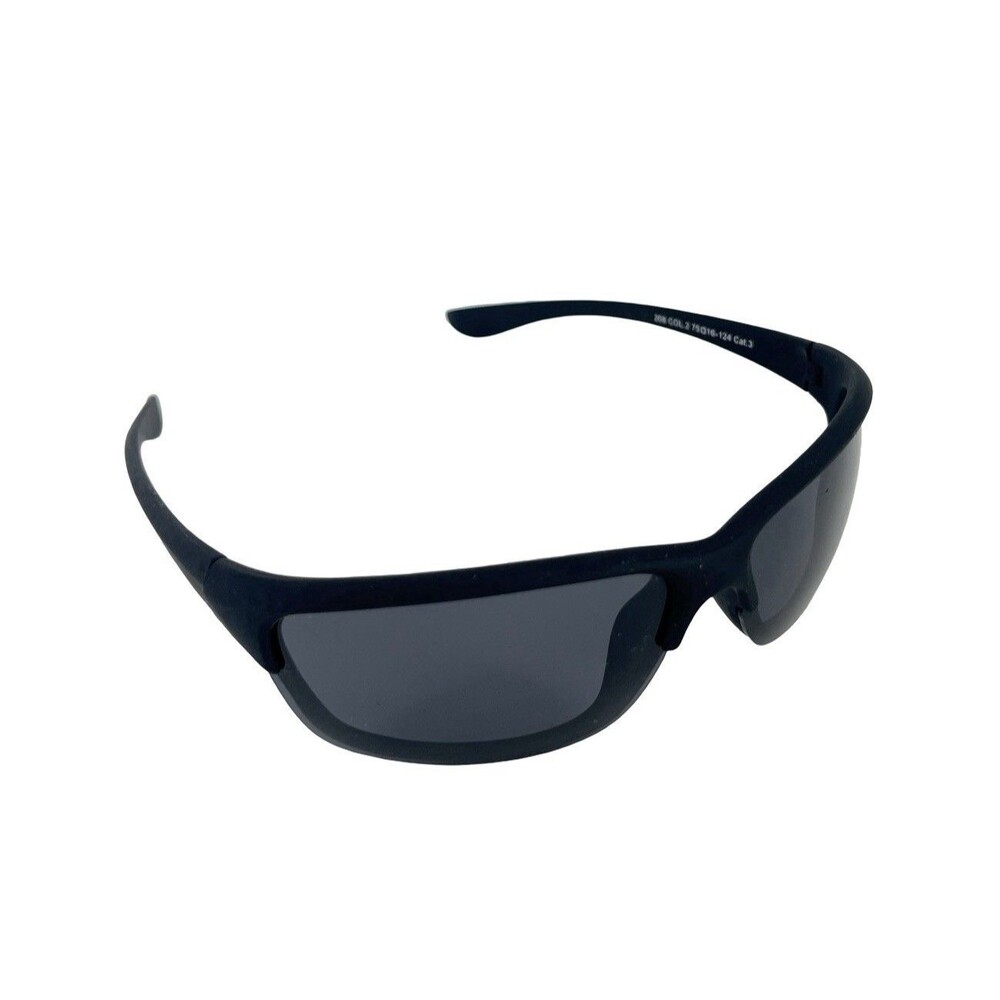 GECCO Polarized Sunglasses Black Sport Wrap Gray Lens Cat 3 Cycling Fishing
